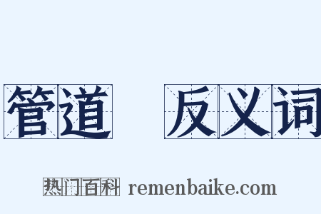 管道昇反义词是什么意思的图片